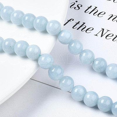 Natural Chalcedony Beads Strands G-S333-8mm-004-1