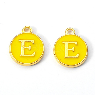Golden Plated Alloy Enamel Charms X-ENAM-S118-09E-1