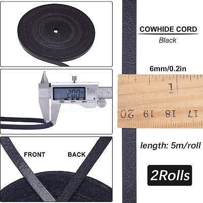 10M Flat Cowhide Cord NCOR-GF0001-01B-02-1