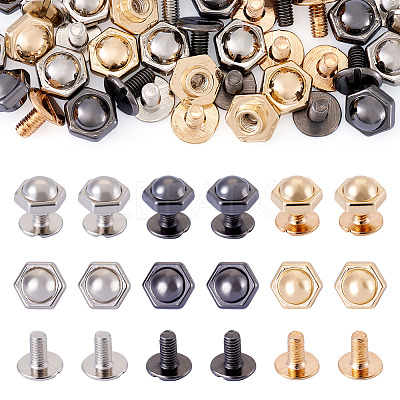 18 Sets 3 Colors Iron Screws FIND-TA0006-28B-1