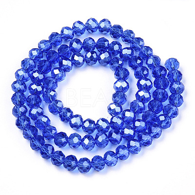 Electroplate Glass Beads Strands EGLA-A034-T4mm-A32-1