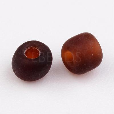 8/0 Frosted Round Glass Seed Beads X-SEED-A008-3mm-M13-1