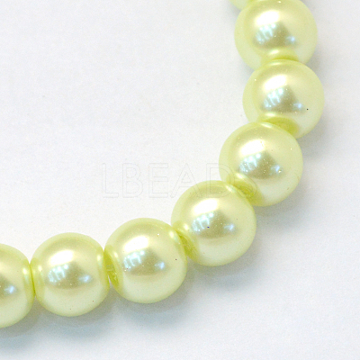 Baking Paint Glass Pearl Round Bead Strands HY-Q003-10mm-46-1