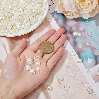 ABS Plastic Imitation Pearls Cabochons MRMJ-HY0001-16-1