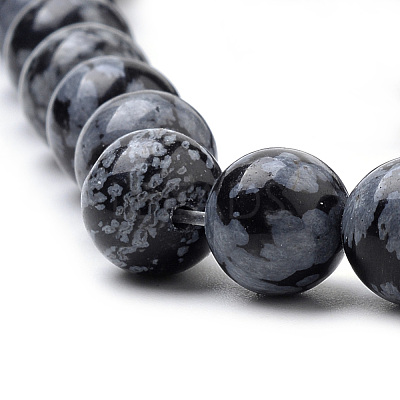 Natural Snowflake Obsidian Beads Strands X-G-S259-20-8mm-1