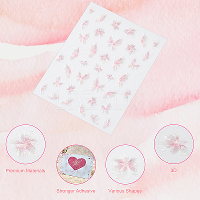 Butterfly Pattern PET Nail Art Stickers MRMJ-WH20017-011C-1