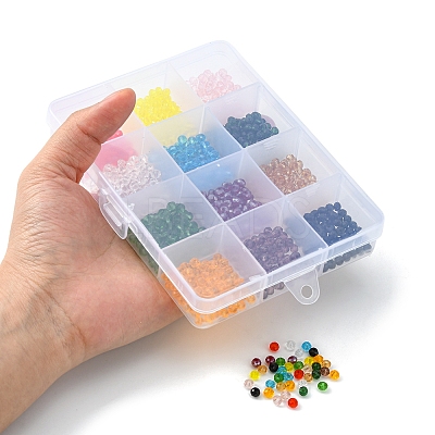 960Pcs 12 Colors Glass Beads GLAA-YW0001-52-1