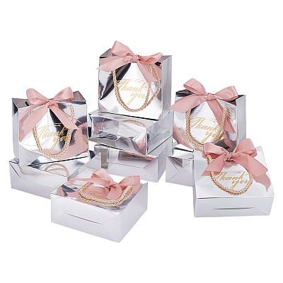 Folding Paper Gift Bags with Handle ABAG-WH0045-22-1