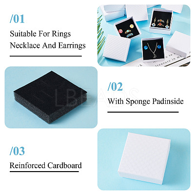 Rhombus Textured Cardboard Gift Storage Boxes LS-CON-TAC0010-03B-01-1