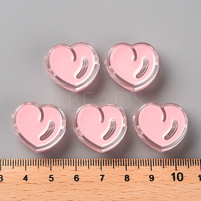 Transparent Enamel Acrylic Beads X-TACR-S155-004E-1