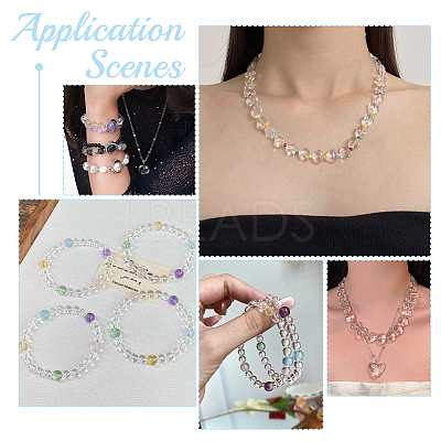 10Pcs 10 Colors Flat Elastic Crystal String Sets EW-UN0001-01-1