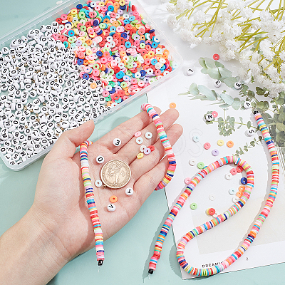 Acrylic Horizontal Hole Letter Beads DIY-PH0003-78-1