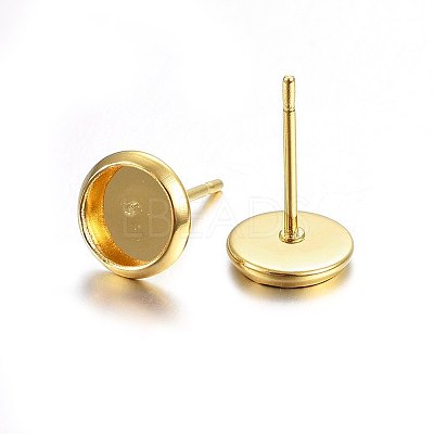 304 Stainless Steel Stud Earring Findings X-STAS-P210-46G-02-1