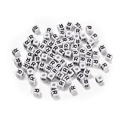Opaque Acrylic Beads OACR-S076-01R-1