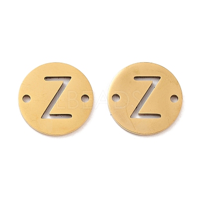 PVD Vacuum Plating 201 Stainless Steel Hollow Flat Round Links FIND-R149-03Z-G-1