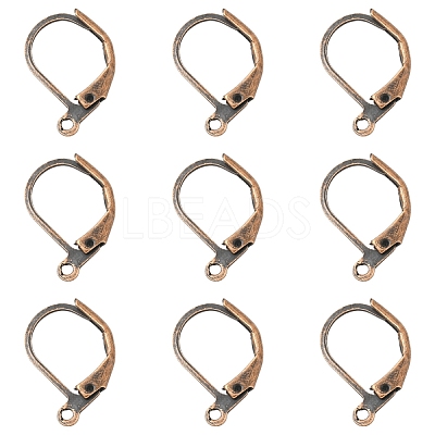 100Pcs Brass Leverback Earring Findings KK-YW0003-37R-1