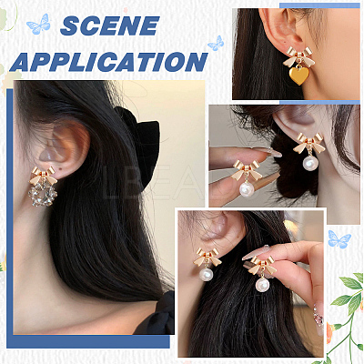 26Pcs Bowknot Brass Earring Findings DIY-ME0001-09G-1