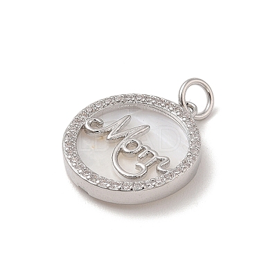Mother's Day Brass Micro Pave Cubic Zirconia Pendants KK-A207-06P-1
