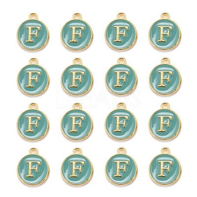 Golden Plated Alloy Enamel Charms X-ENAM-S118-05F-1