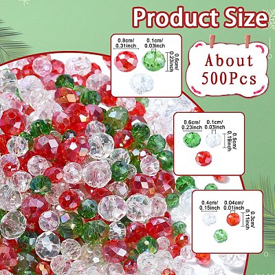 150G Christmas Themed Glass Beads GLAA-YWC0004-05-1