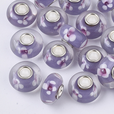 Handmade Lampwork European Beads LAMP-S193-004H-1