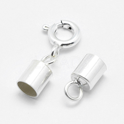 925 Sterling Silver Spring Ring Clasps STER-G019-08S-1