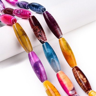 Natural Agate Dyed Beads Strands G-T138-230J-1
