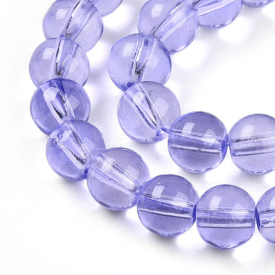 Baking Paint Transparent Glass Beads Strands DGLA-N006-8mm-06-1