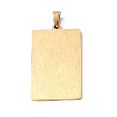201 Stainless Steel Pendant STAS-B033-01G-02-1