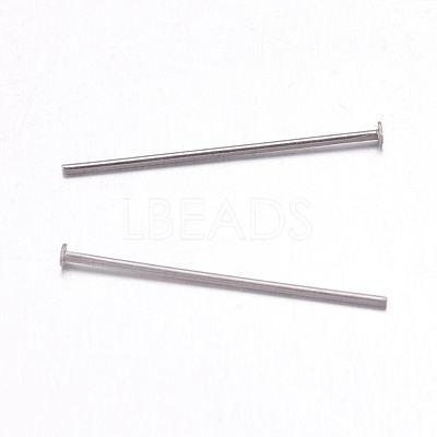 Tarnish Resistant 304 Stainless Steel Flat Head Pins X-STAS-F117-58P-1.8x25-1