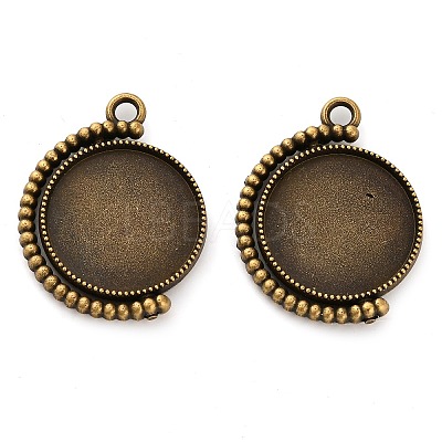 Zinc Alloy Pendant Cabochon Settings FIND-NH0001-13A-AB-1