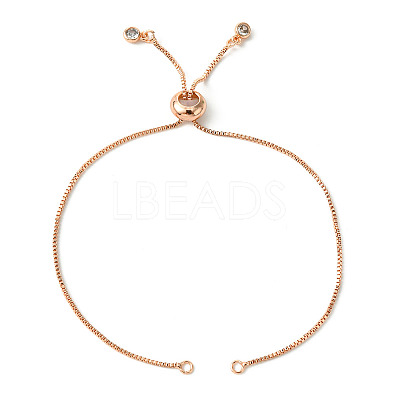 5Pcs Rack Plating Adjustable Brass Slider Bracelet Making MAK-FS0001-03RG-1