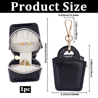 Mini PU Leather Ring Organizer Boxes CON-BBC0001-31A-1