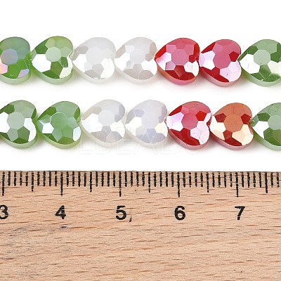 Electroplate Transparent Glass Beads Strands GL-CBADAFE-01G-1