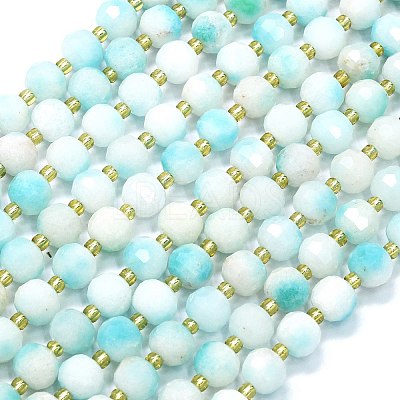 Natural Dyed White Jade Beads Strands G-K389-E16-01-1