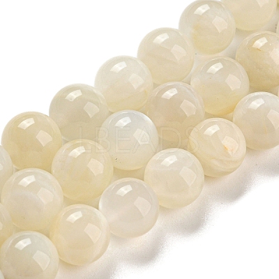 Natural White Moonstone Beads Strands LS-G-F306-05AB-10mm-01-1