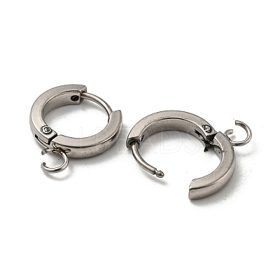 Tarnish Resistant 201 Stainless Steel Huggie Hoop Earrings Findings STAS-A167-01J-P-1