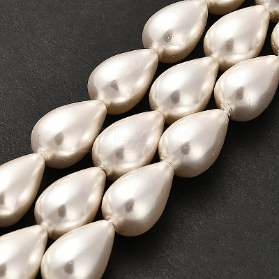 Electroplate Shell Pearl Beads Strands BSHE-G010-10x16mm-01-1