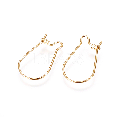 316 Surgical Stainless Steel Hoop Earrings Findings STAS-F216-01G-1