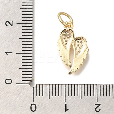 Brass Micro Pave Cubic Zirconia Pendants KK-Q001-06G-1