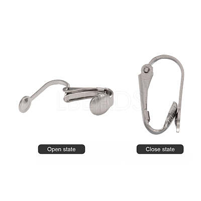 Tarnish Resistant 304 Stainless Steel Clip-on Earring Findings STAS-G081-63P-1