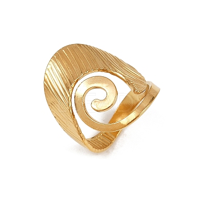 304 Stainless Steel Cuff Open Rings for Women RJEW-H255-01G-05-1