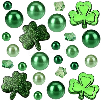 86Pcs 3 Styles Plastic Imitation Pearl Round No Hole Beads OACR-SP0001-73-1