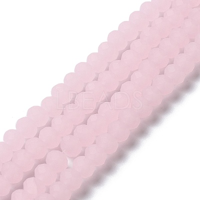 Imitation Jade Solid Color Glass Beads Strands EGLA-A034-J3mm-MD-M-1