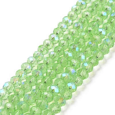 Electroplate Glass Beads Strands X1-EGLA-A034-T6mm-L17-1