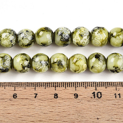 Baking Paint Glass Beads X1-DGLA-N003-10mm-A04-1