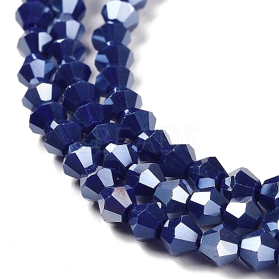 Opaque Solid Color Electroplate Glass Beads Strands X1-GLAA-F029-P4mm-A10-1