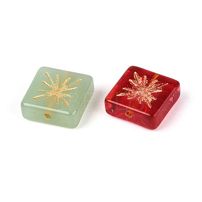 Baking Paint Transparent Glass Beads DGLA-N018-13-1