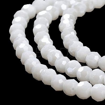 Electroplate Opaque Glass Beads Strands EGLA-A035-P4mm-A01-1
