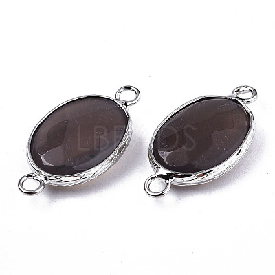 Natural Grey Agate Links/Connectors G-T131-102-15-1